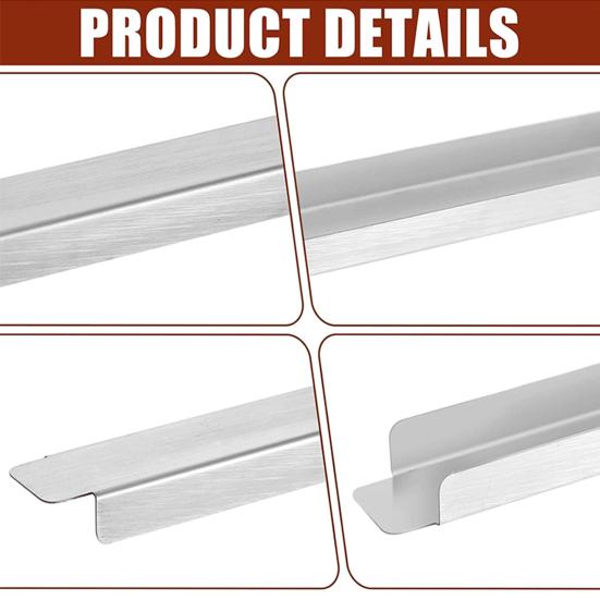 8 Peças 12,6 Polegadas Barra Adaptadora de Aço Inoxidável Divisória Longa Metal Divisória de Alimentos Peças Universais de Haste Adaptadora Sobressalente para Cozinha de Restaurante