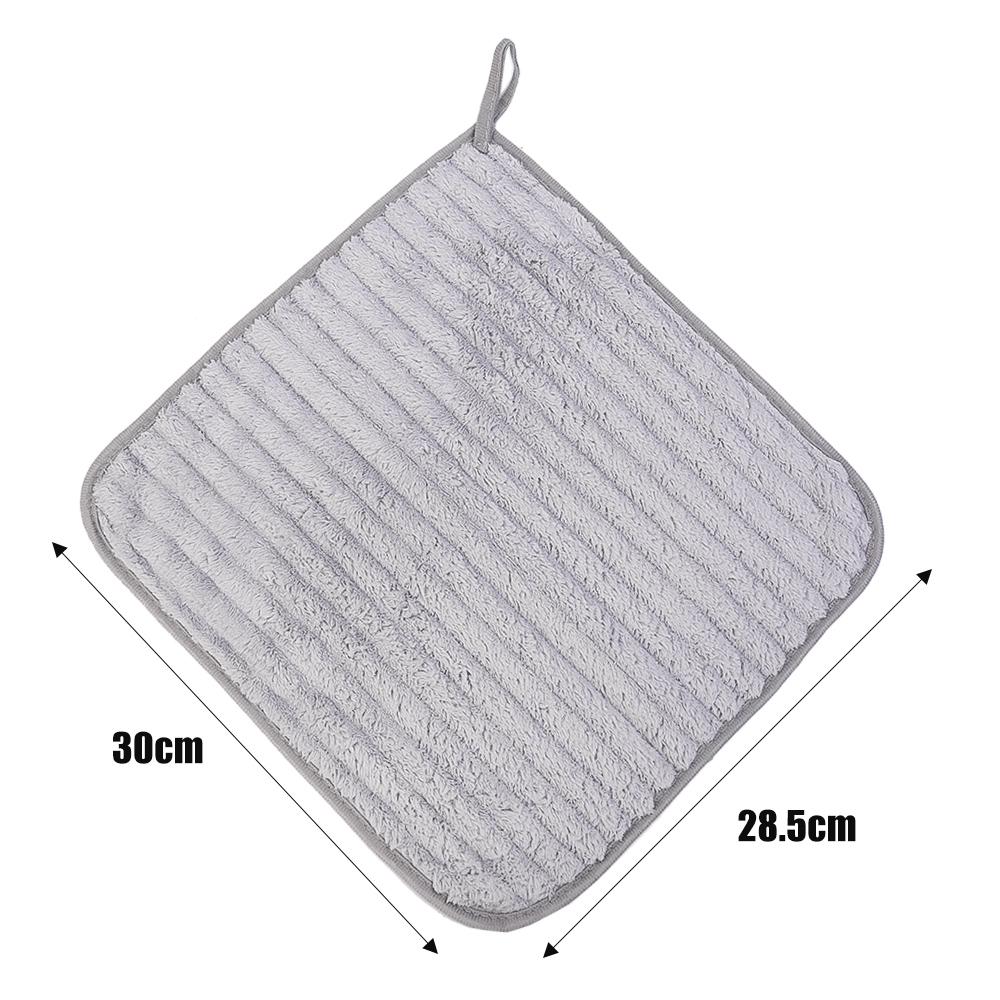

5/1PCS Thickened Hand-Wiping Towel Coral Fleece Enduring Towel Hangable Absorbent Soft Handkerchief Kitchen Washing Dishes Towel 3pcs светло-серый