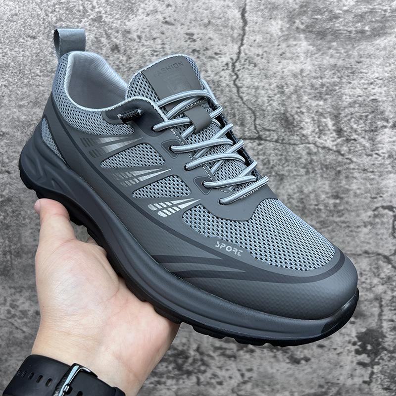 

Mesh shoes men s 2025 new hollow mesh one-pedal sports and leisure shoes summer mesh breathable men s shoes 44 серый