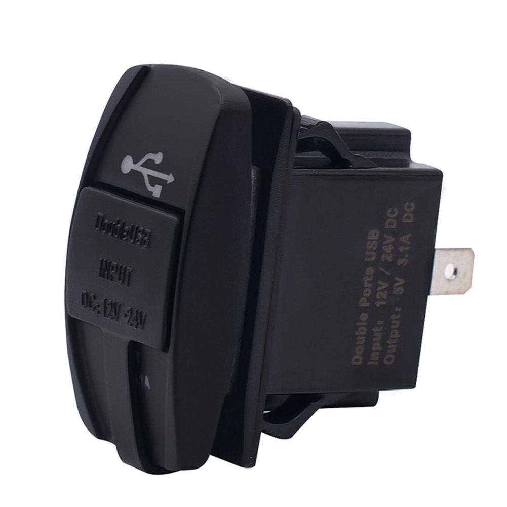 5V 3.1A Dual USB Car Motorcycle Charger Socket Adapter Power Outlet