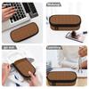 Pen Case Spacious Storage Zipper Closure 300D Polyester with Main Pocket Mesh Layer and Removable Pen Divider for Daily School Use
