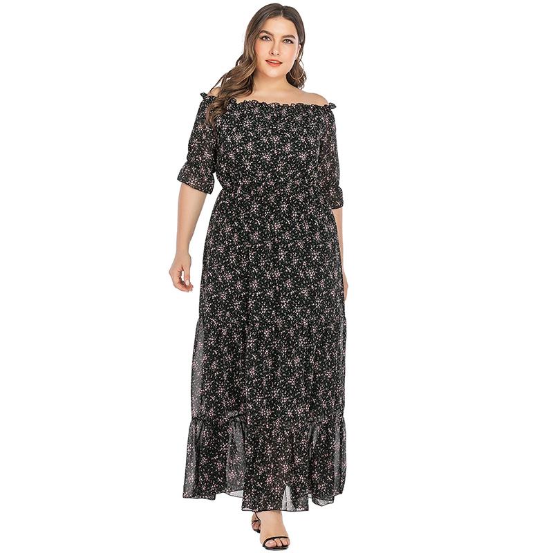 Women Dress Summer Short Sleeve Woman Long Dresses Casual Maxi Dress Bohemia Print Plus Size Dresses