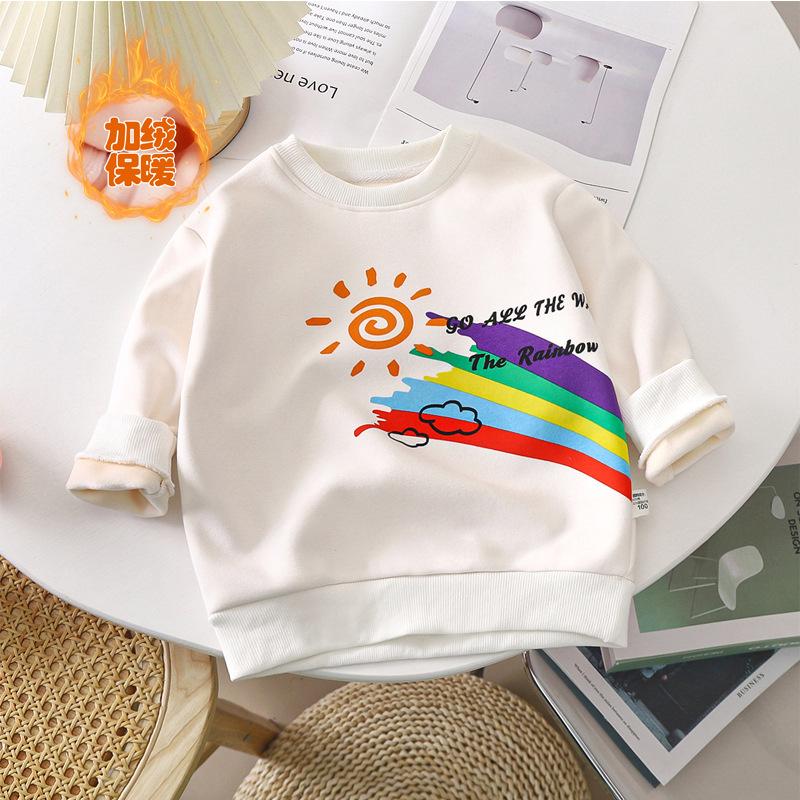 Children's Hoodie Undercoat Spring and Autumn Boys and Girls Cartoon Single Hoodie