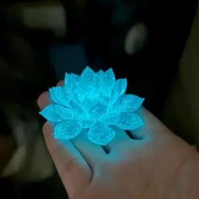  3d Printed Palm Sized Lotus Lantern Hanfu Photography Prop Glowing Water Lily Flower Decor For Mid-Autumn Festival Gift