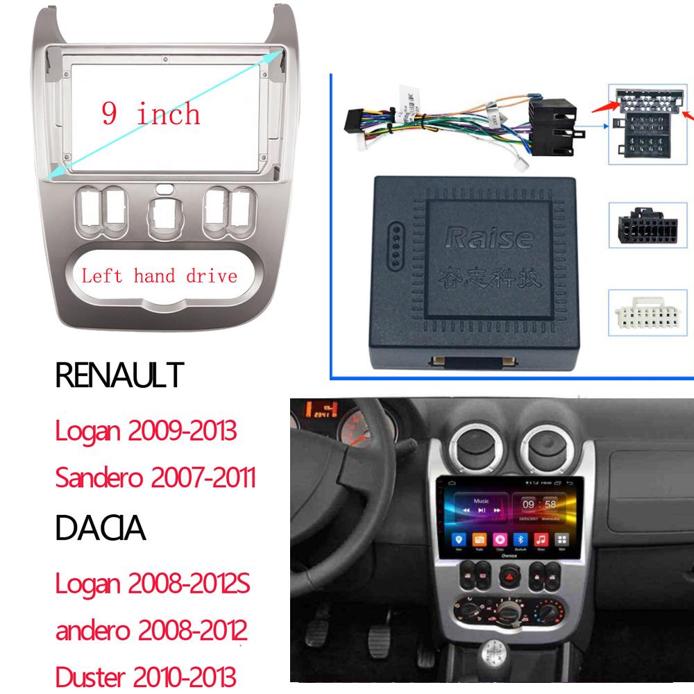 9 Inch Car Frame Fascia Panel Adapter Canbus Box Decoder For Renault Logan 1 Sandero Dacia Duster 2007-2013