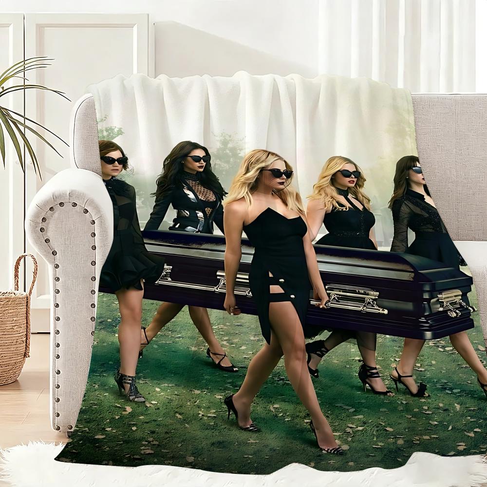 Pretty Little Liars tv Throw Lightweight 240g Flannel Blanket Soft Skin-friendly for Summer Cooling 75x90cm