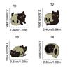 Unique Skeleton Cats Theme Metal Pin Creative Gift Mysterious Black Cats Jewelry For Gothic Culture Lovers