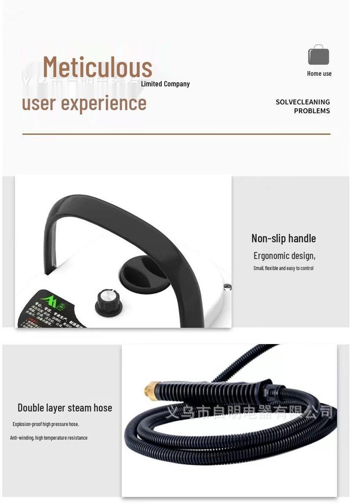 Three-in-One High Temp & Pressure Steam Cleaner for Kitchens, Air Conditioners, and Fabrics