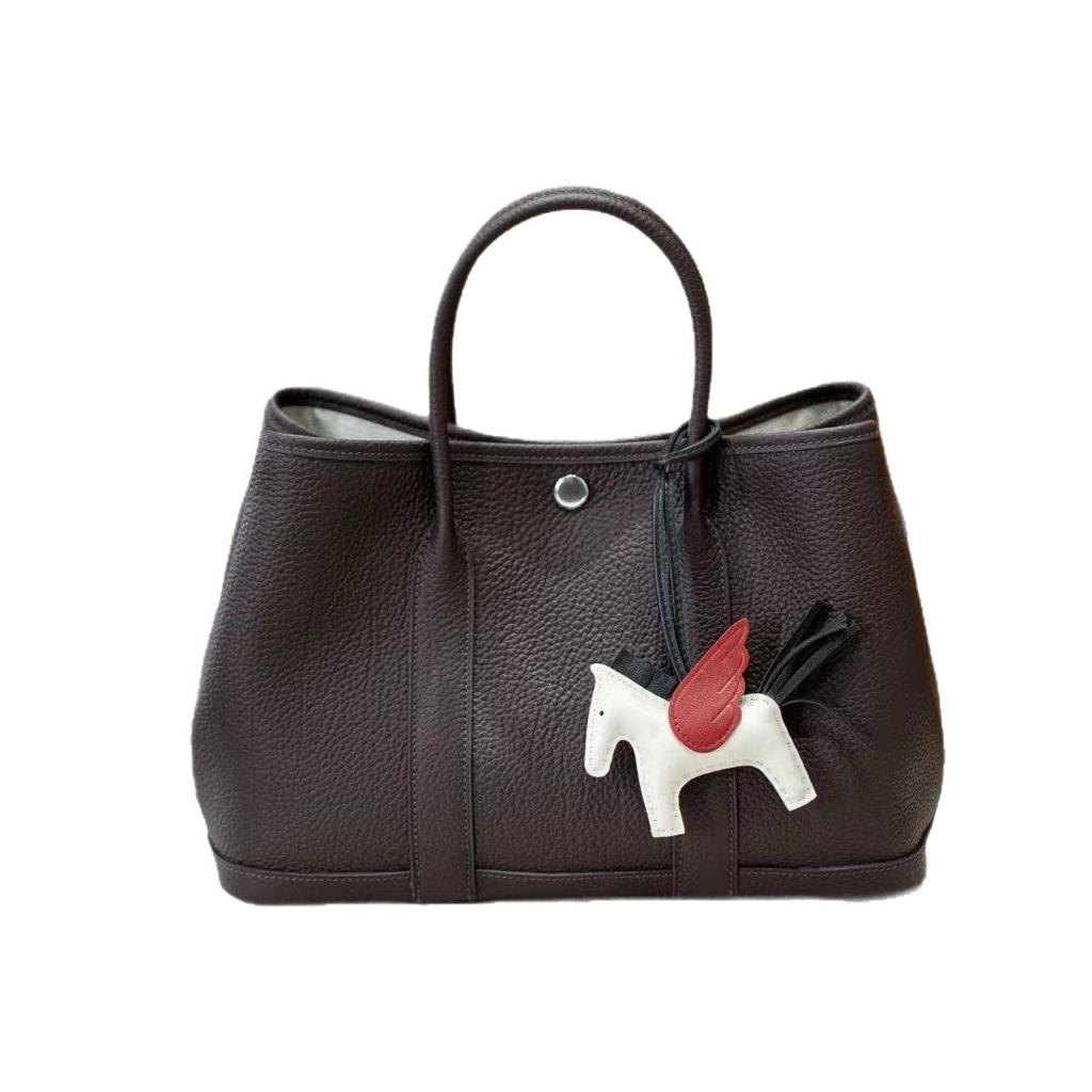 25 Years of New Garden Bag, First-layer Cowhide Tote Bag, Large-capacity Shopping Bag, Versatile Commuter Handheld Women's Bag