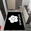 Mary Quant logo Themed Anti-Slip Rugs - Polyester Home Decor, Suitable for Bedrooms, Living Rooms, Doorways, Studios, and Decorations