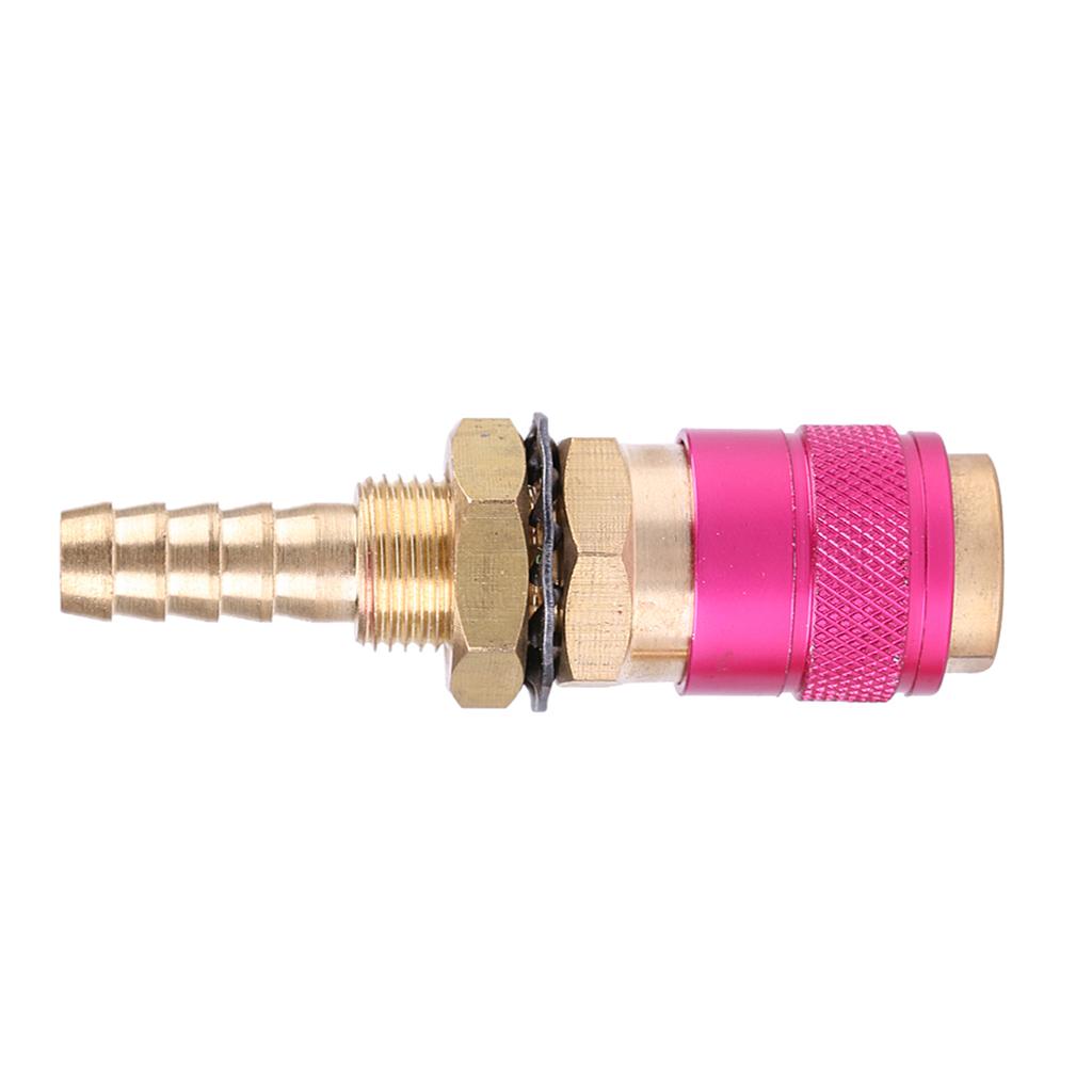 Water Cooled & Gas Adapter Quick Hose Connector Fitting For MIG TIG Welder Torch(Red)