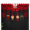 Wedding Room Décor Set: Double Happiness Door Stickers & Curtain Ornaments