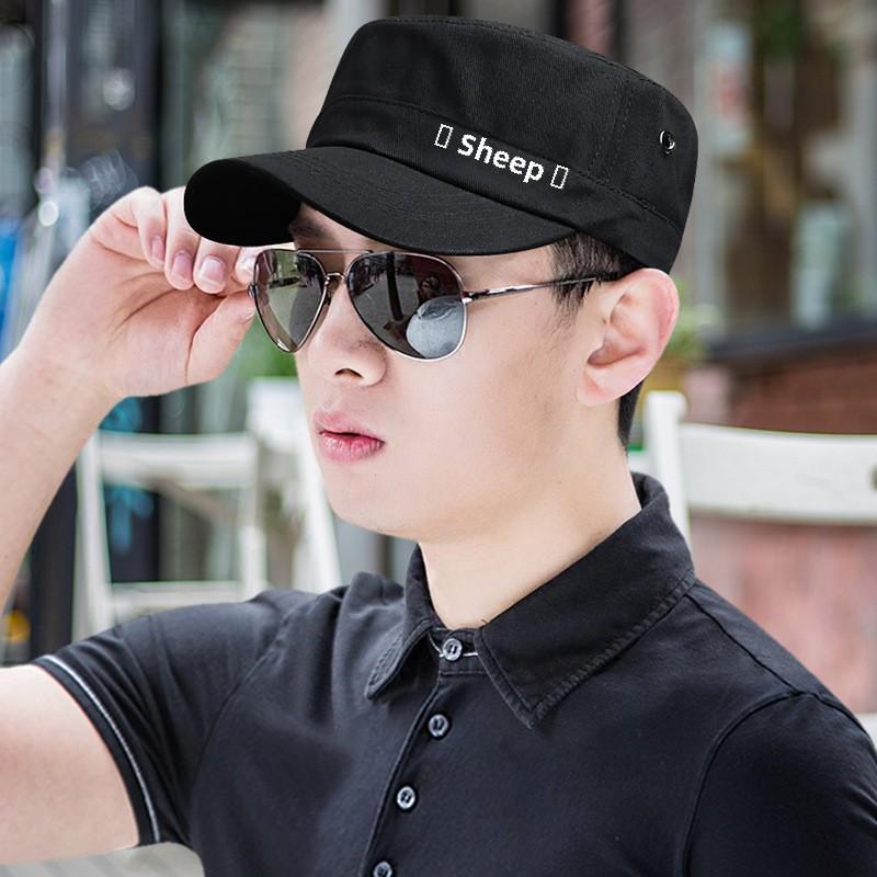 "Men's Korean Military Cap: Breathable, Casual, Unisex Flat Cap for All Seasons"