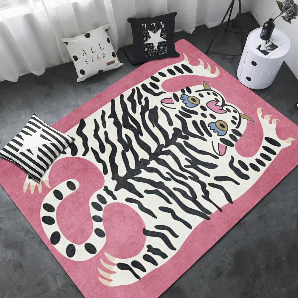 Tiger Flur Teppich Retro Mehrfachauswahl Wohnzimmer Küche Teppich Rutschfest Willkommensteppich