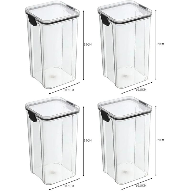 High Quality Sealed Jar Food Storage Box Transparent Plastic Kitchen Organizer Multigrain Tank Stackable Dried Sealed Storage