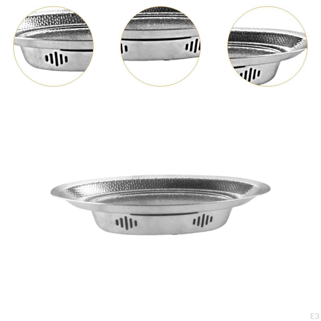 Grill Roasting Pan Stainless Steel Chafing Dish Serving Plate Food Platter for Parties