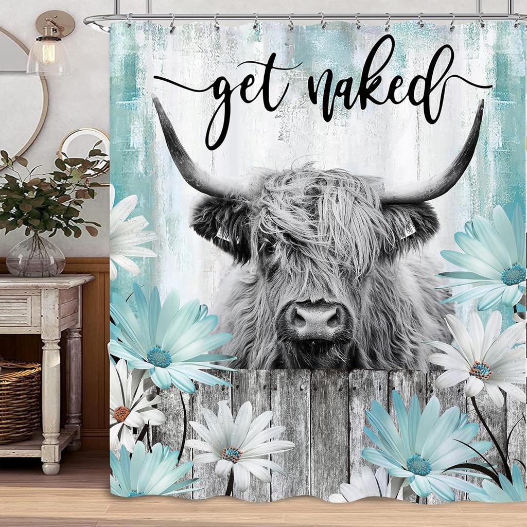 Afroamerikanisches schwarzes Mädchen Duschvorhang Rose afrikanische Blume Farbe wasserdicht Badewanne dekorativer Duschvorhang mit Haken