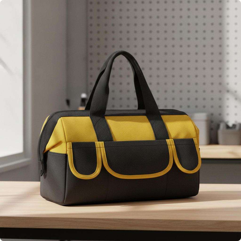 Canvas Tool Bag durabilityResistant with Shoulder Strap Waterproof for Electricians, Repair