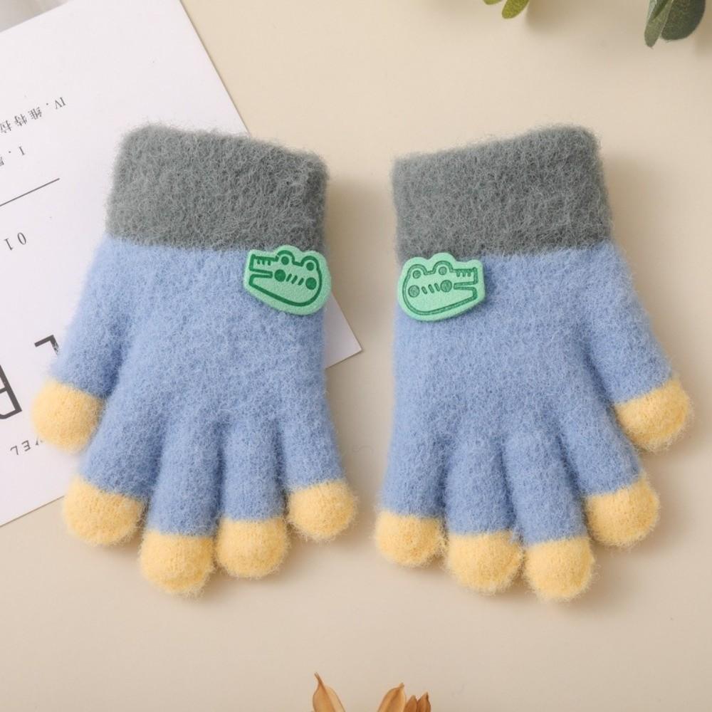 1-5 Years Old Coldproof Kids Winter Gloves Windproof Baby Gloves Cute Knitted Gloves Toddler