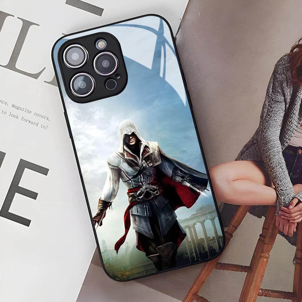 

Чехол для телефона A-Assassins-s Game C-Creed для Iphone 17 Air 16 15 14 12 11 13 Pro Max Mini Se Стеклянный чехол Puls iPhone 16 Plus