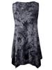 2026 Tie-Dye V-Neck Irregular Hem Plus Size Women's Sleeveless Top