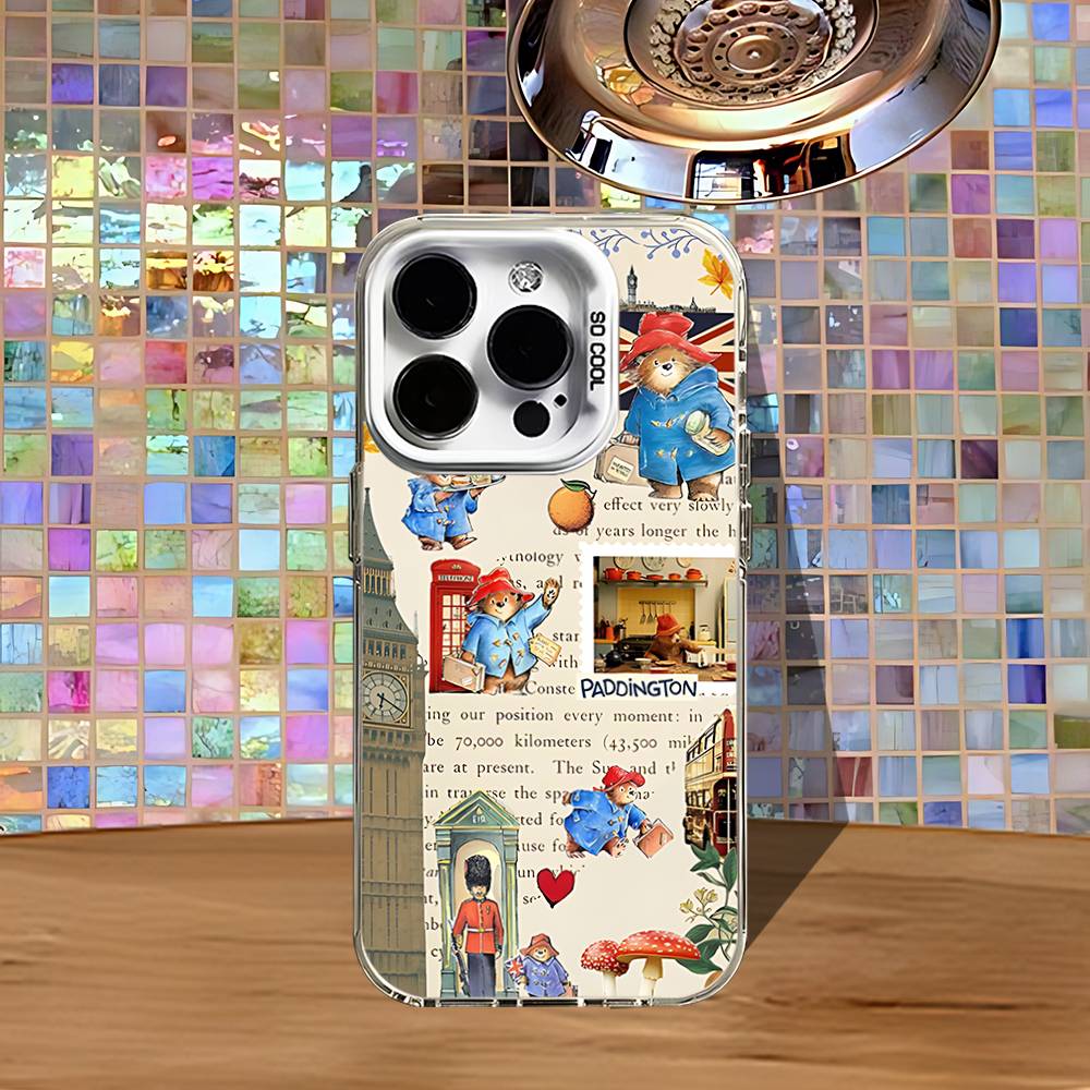 

Чехол для телефона P-PaddingtonS Bear для iPhone 16,15,14,13,12,11,Pro,XS,Max,Plus,Mini,SE4,E Белый Матовый Ударопрочный Чехол iPhone12mini