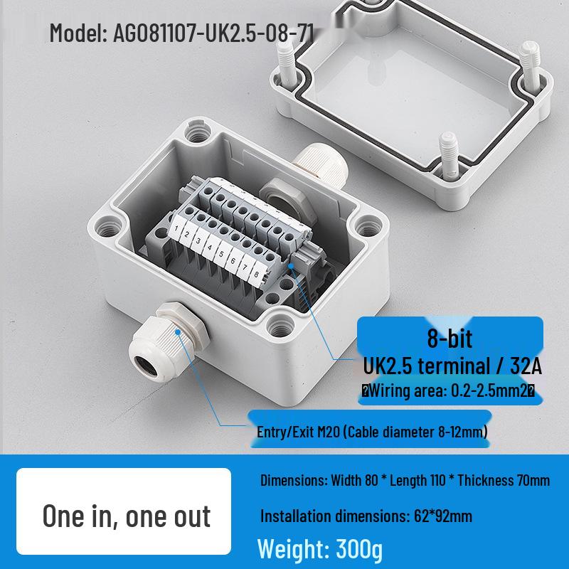 Waterproof Outdoor Junction Box with Cable Terminals