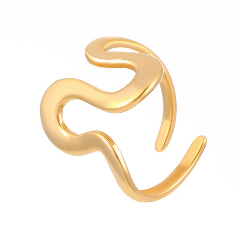 High-End Edelstahl Blumen- & Seestern Offener Ring für Damen
