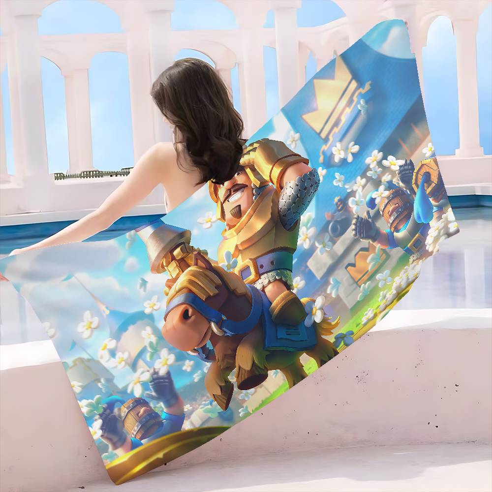 Asciugamano da Bagno in Microfibra C-Clashs R-Royale Morbido Assorbente Traspirante Per Bambina Bambini Decorativo Cartone Animato Asciugamano da Spiaggia