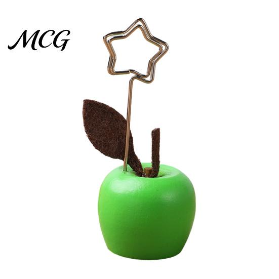 Cute Fruit Vegetable Decor Mushroom/Fruit Card Holder, Wooden Memo Holder Stand, Single Photo Strong Support Note Clip Picture Display Clip,