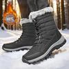 New Cotton Shoes Waterproof and Cold Proof Long Boots for Women Outdoor with Thick Velvet and Warmth Snow Boots