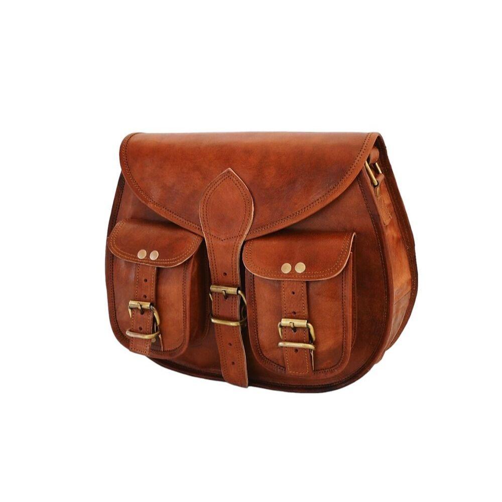 Tasche Leder Echte Schultertasche Vintage Handtasche Braune Umhängetasche Damentasche