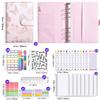 Creative A6 Loose-leaf Notebook with Zipper Bag - Macaron Floral Cash Budget Planner