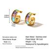 18K Gold Vacuum-Plated Stainless Steel Zirconia C-Shaped Stud Earrings - Waterproof Titanium Steel Ear Clips for Women.