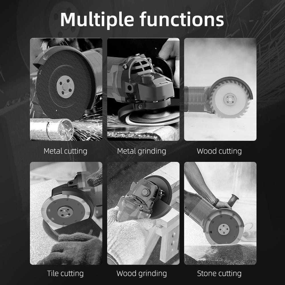NAWIN 125mm Akku-Winkelschleifer Schleifmaschine Schneiden Elektrischer Winkelschleifer Schleifen Bürstenloses Elektrowerkzeug