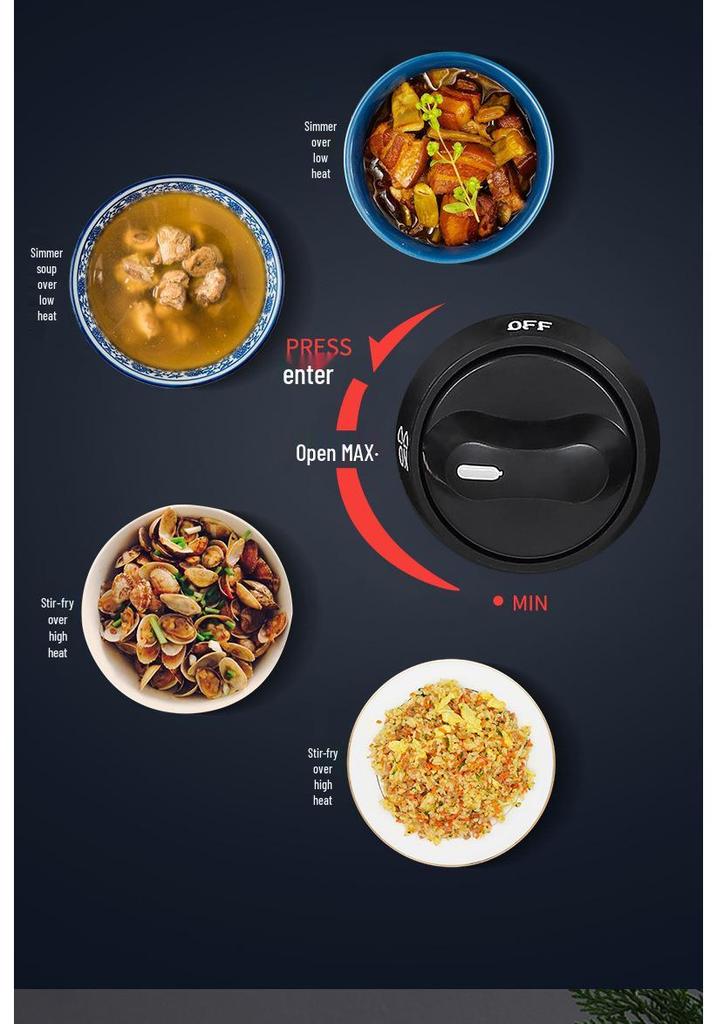 High-Power Single-Burner Gas Stove with Flameout Protection for LPG and Natural Gas