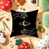 Celestial Hands Art Print Cushion Cover Plush Fabric Soft Double-Sided Printed Sofa Warm Winter Home Gift Pillow Cover