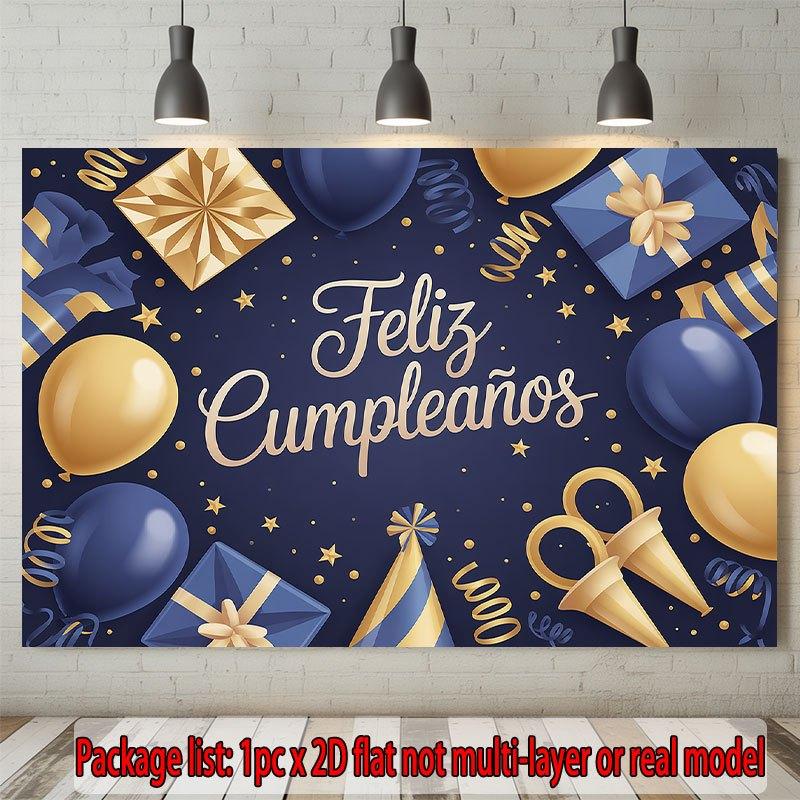 Party Backdrop Flat Feliz Cumpleaos Events Wedding Coming Ceremony Four Season Event Photo Background Front Door Decor Celebrations