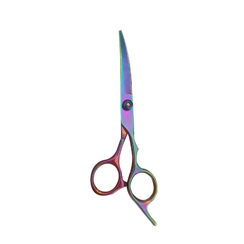 Black Gold Hairdressing & Pet Scissors Set - Serrated, Flat, Bangs, Oblique Tail.