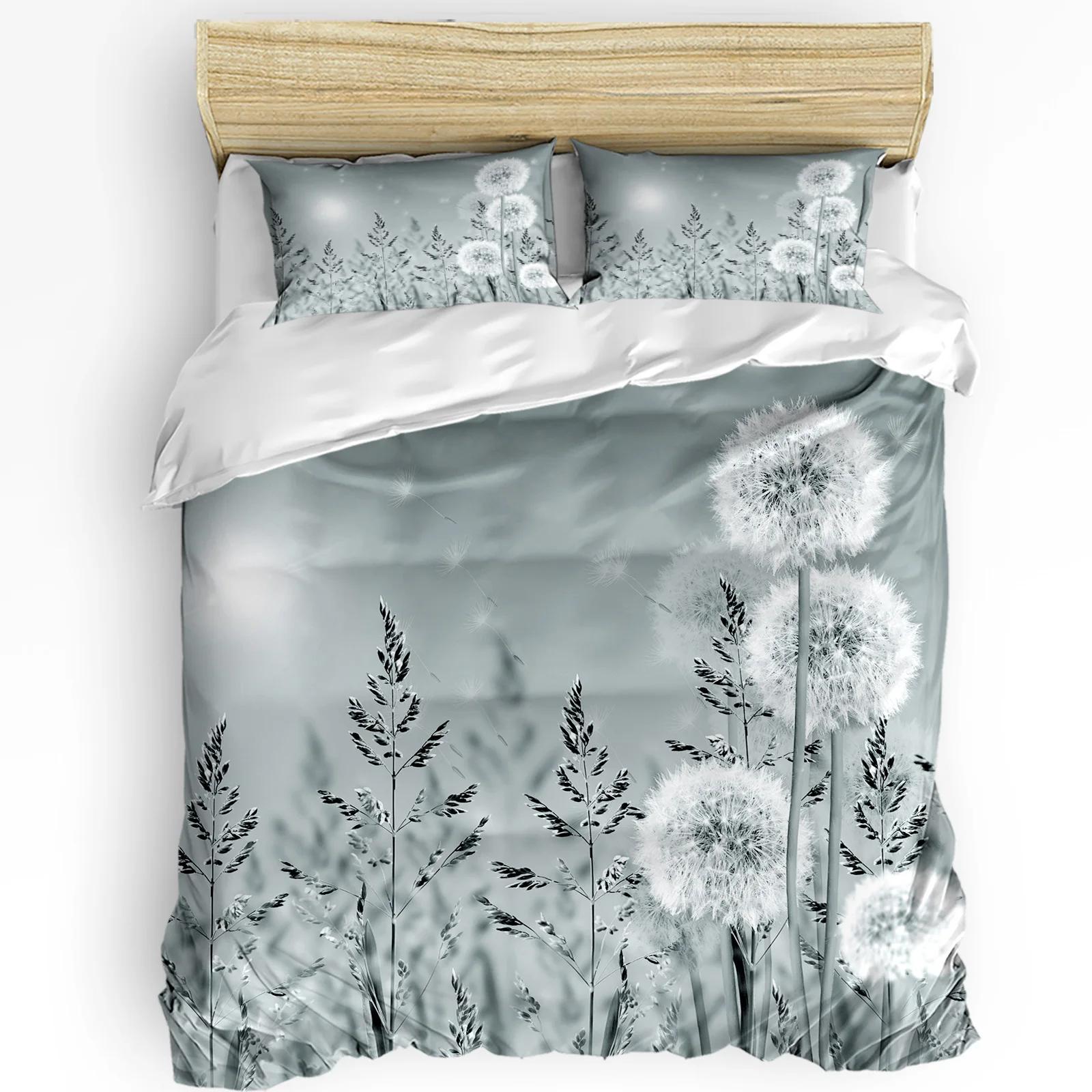 

Comforter Dandelion Flowers Black Bed Bedding Set For Double Home Textile S Bedroom Bedding Set No Sheet Comforter (quilt)-EU Single(135*200cm)3pcs