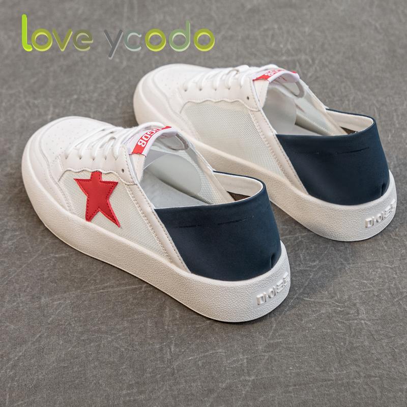 love ycodo Brand Women and Girls Students Natural Leather Fashion Comfortable Loafers a Combination of Slipper and Loafer