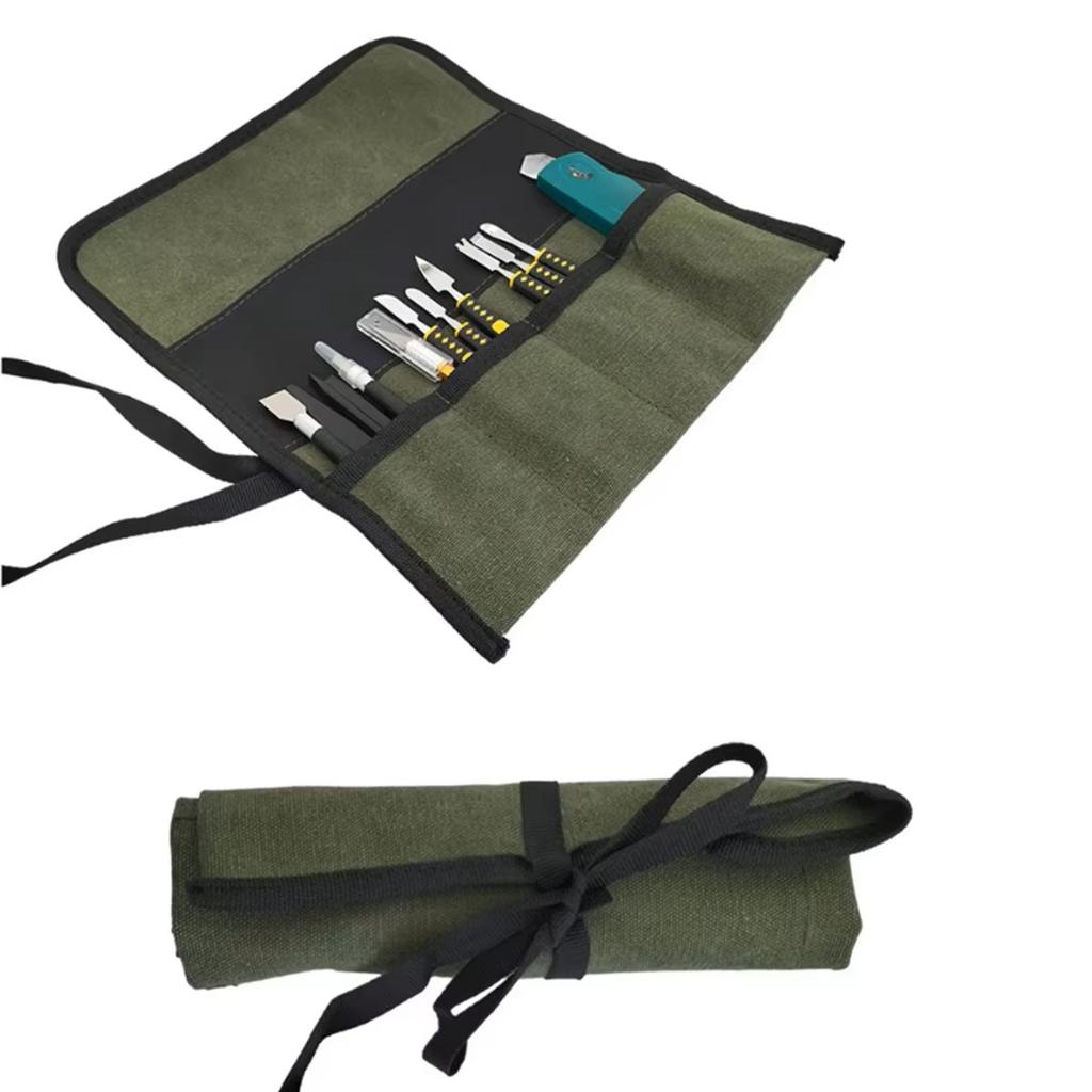 Multiple Pocket Multi-Purpose Roll Up Tool Bag Oxford Cloth Wrench Pouch Screwdrivers Drills Storage Case Bag Hanging Tool