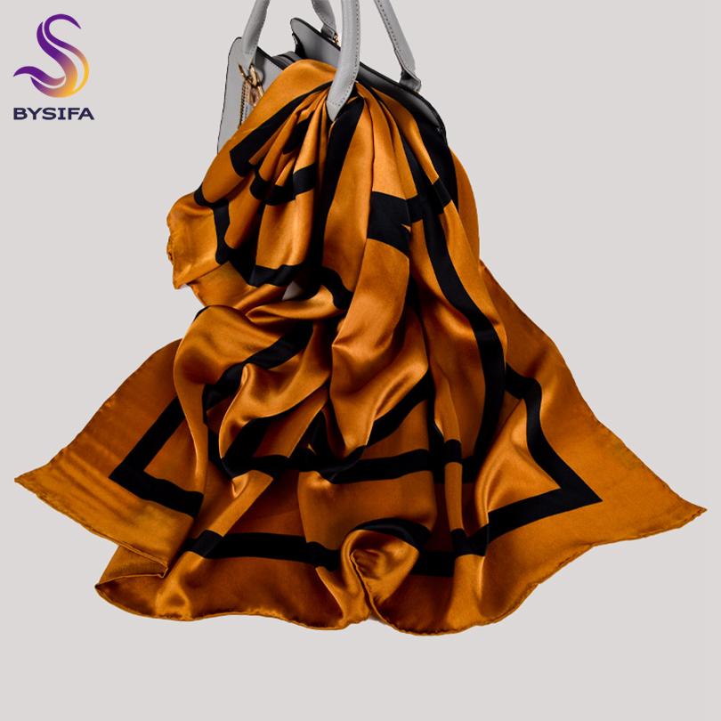 BYSIFA|Brand Colorful Pure Silk Women Square Scarves New Cat Fish Design Muslim Hijabs Fall Winter 100% Real Silk Scarf 90*90cm