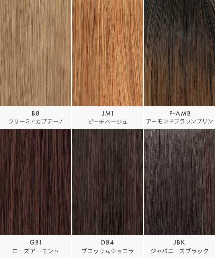 AQUADOLL Wig, Medium, Short, See-Through Bangs, Bob, Blonde, Brown, High Tone, Free Size, JBK. Japanese Black, wg366JBK
