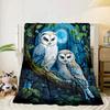 Mystical Forest Owl Blanket Flannel Blanket Throw Blanket Sofa Cover Blanket Soft Premium Blanket Picnic Blanket Tv Blanket Gifts