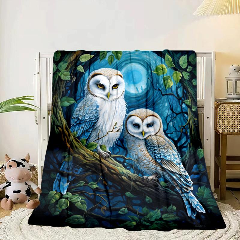 Mystical Forest Owl Blanket Flannel Blanket Throw Blanket Sofa Cover Blanket Soft Premium Blanket Picnic Blanket Tv Blanket Gifts
