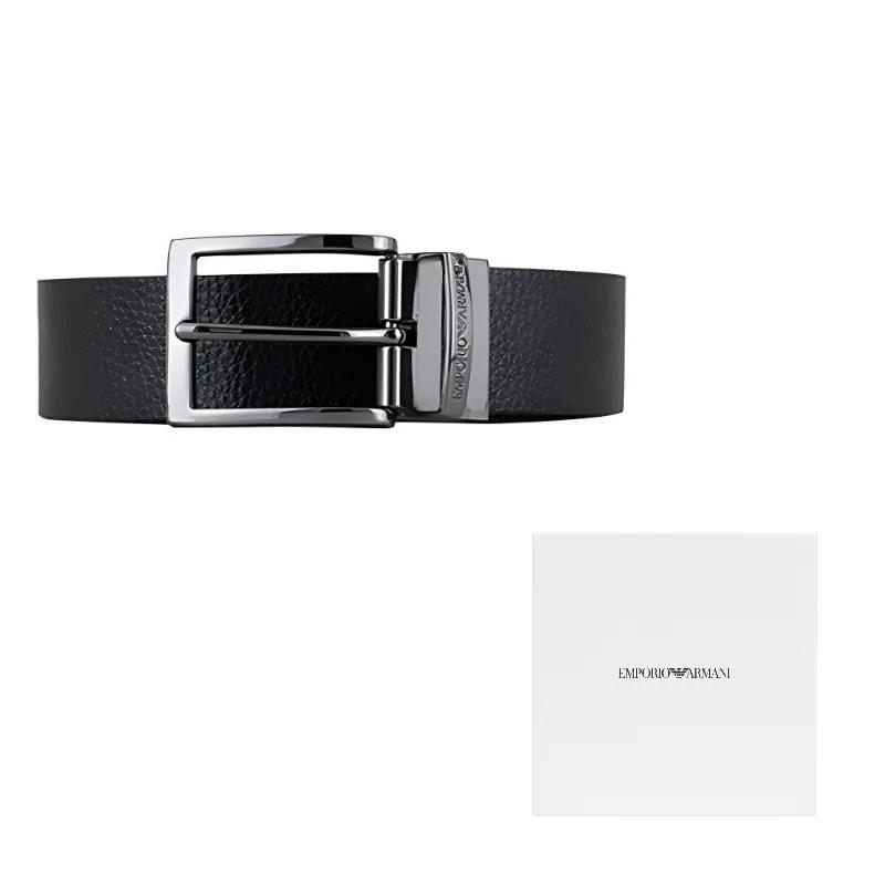 EMPORIO ARMANI Leather Belts Men's Width 3.5cm (Unisex) Leather Belts Y4S195YLO8J88001