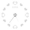 Innovative DIY Wall Clock Acrylic Mirror Surface Wall Sticker Clock for Home DecorationSilver