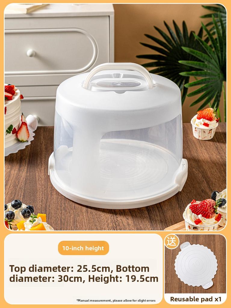 Reusable Transparent Cake Box Handheld Baking Preservation Base Tray for 6 Inch 8 Inch Cakes DIY Baking Tools Kitchen Supplies