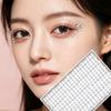 1PC 3D Simulation Multi-Particle Silvery-White Rhinestone Eye Face Decoration Stickers for Music Festival Y2K Makeup Ball